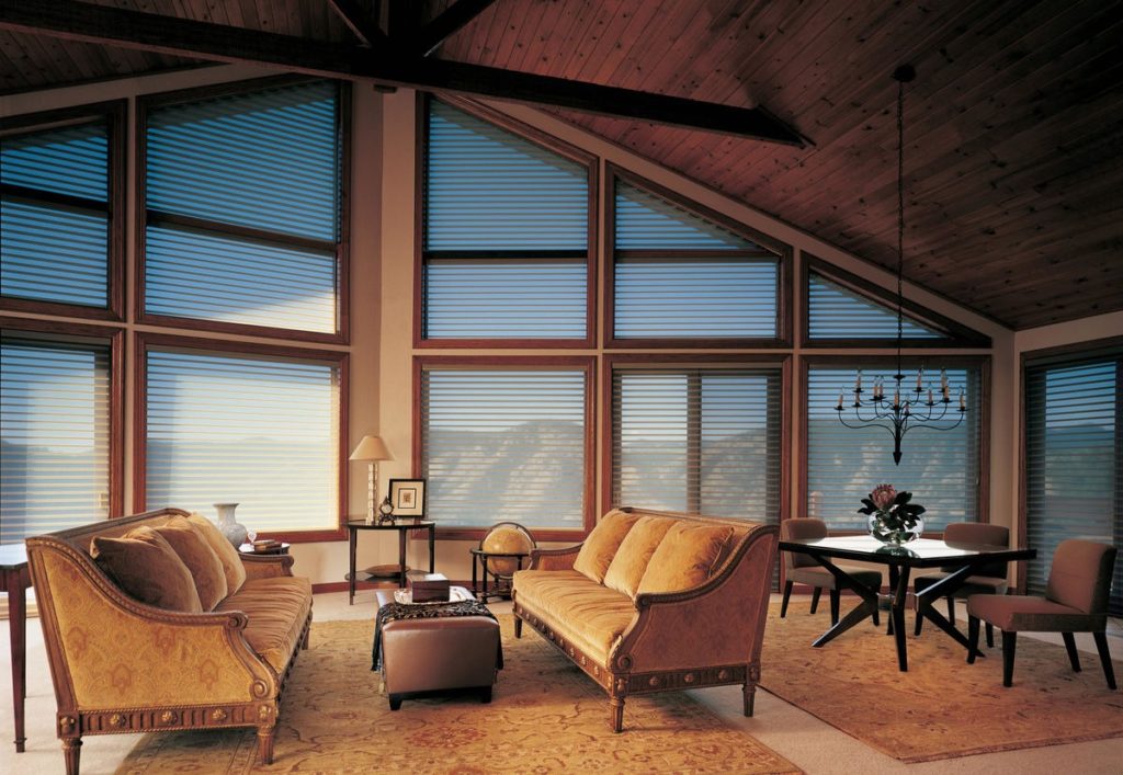 Hunter-Douglas-Silhouette-Angles in sunroom or living room