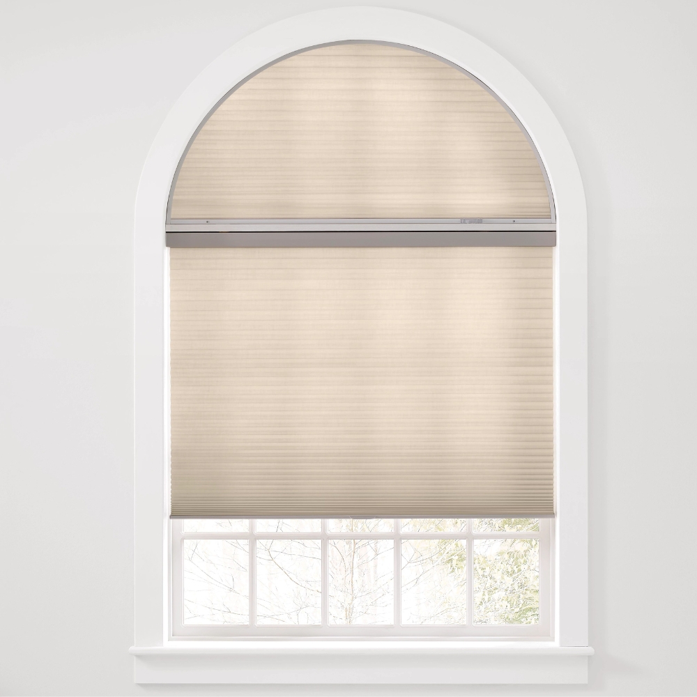 cellular shade on half circle/arch window shape closed