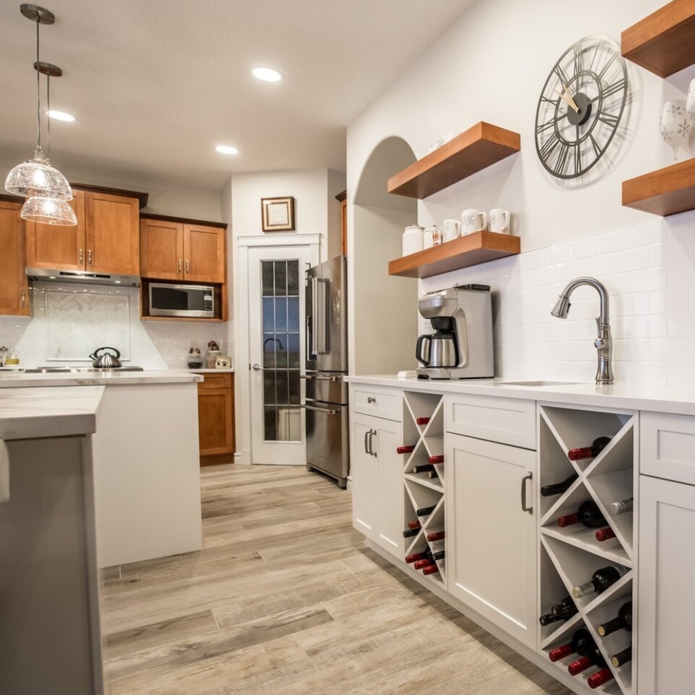 Leduc Kitchen feature wall Renovation after