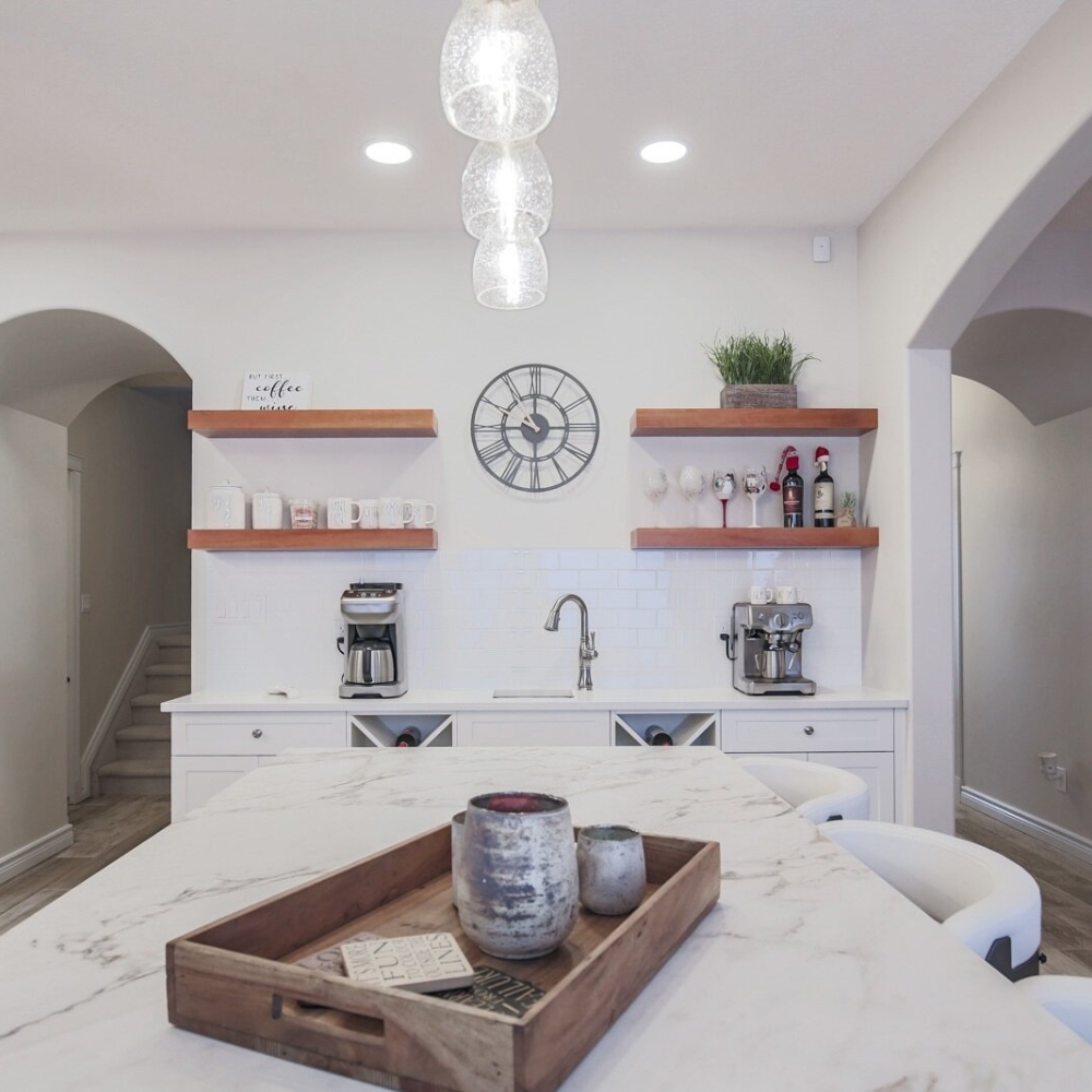 Leduc Kitchen feature wall Renovation after