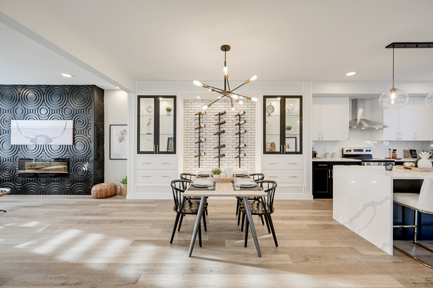 Interior design staging new home builder dining room