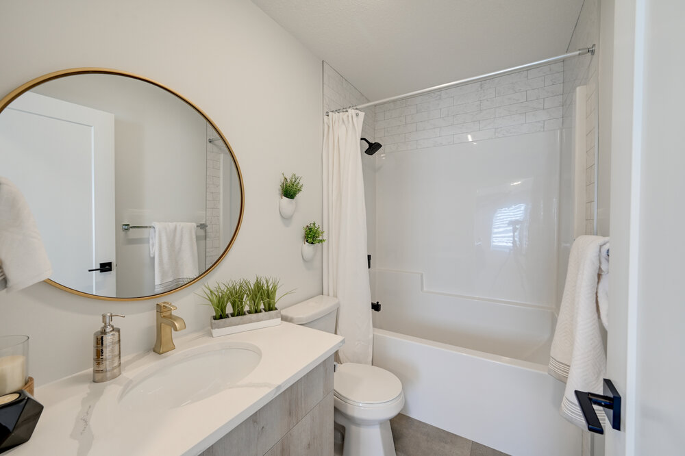 Interior design staging new home builder bathroom