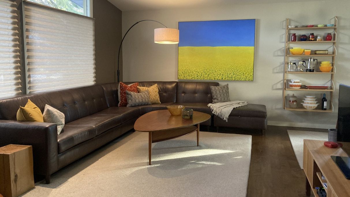 Edmonton Mid century living room interior design